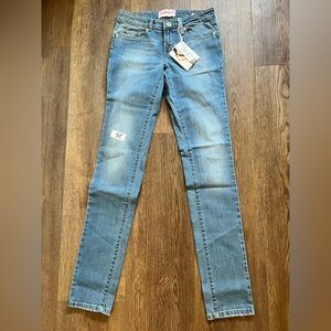 NWT Fiorucci Push-Up Skinny Light Wash Denim Jean Size 26